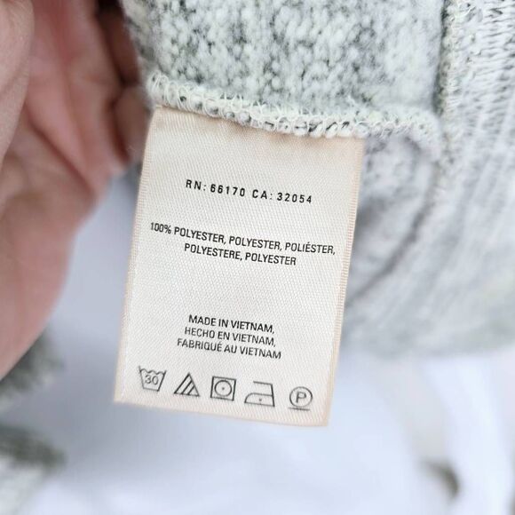 Anthropologie Saturday Sunday Cowl Neck Fleece Pullover Sweater Cream L - Picture 5 of 6